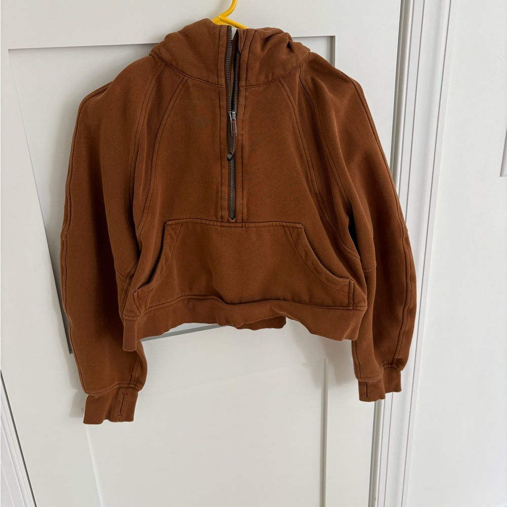 Brown Cropped Hoodie